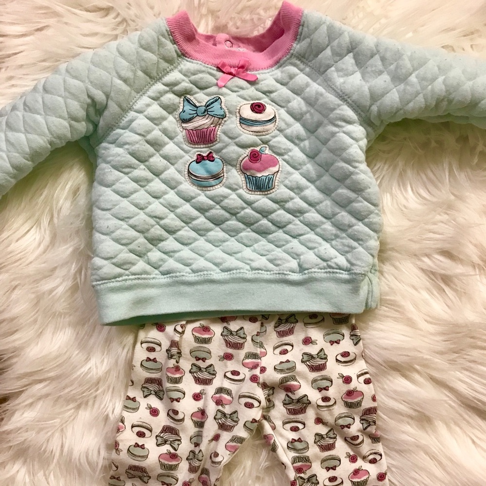 Carters cupcake sweater outfit 6-9m